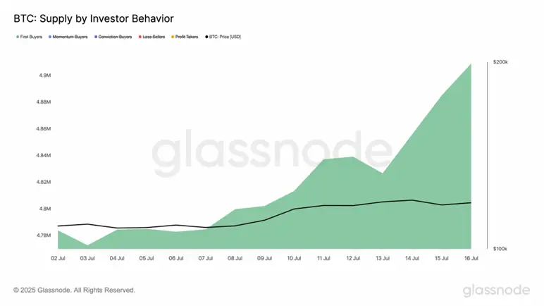 Glassnode: За две недели новые инвесторы вложили в биткоин $16,75 млрд
